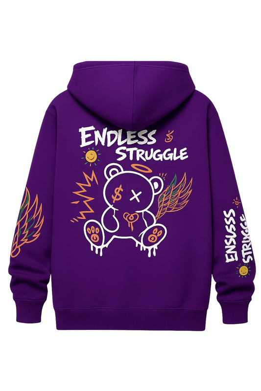 Hoodie Bear Purple